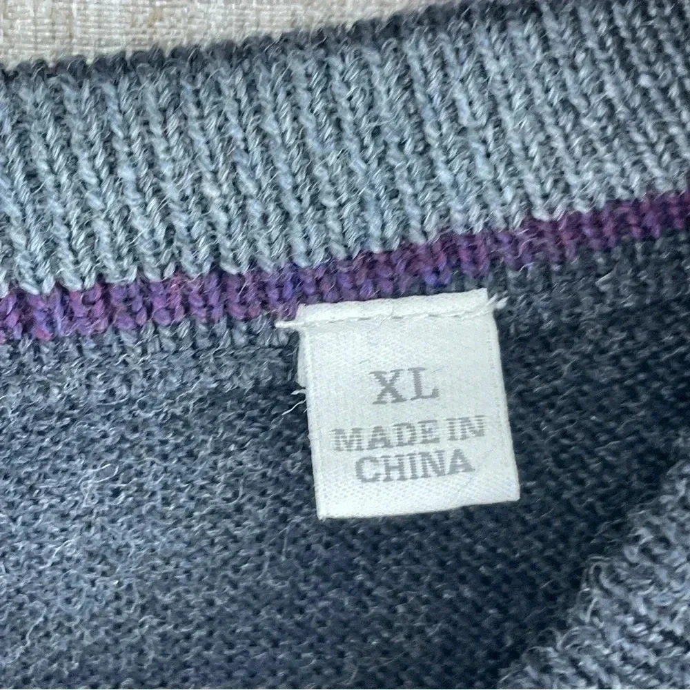 Toscano Firenze Mens Size XL Merino wool sweater Vest 2557